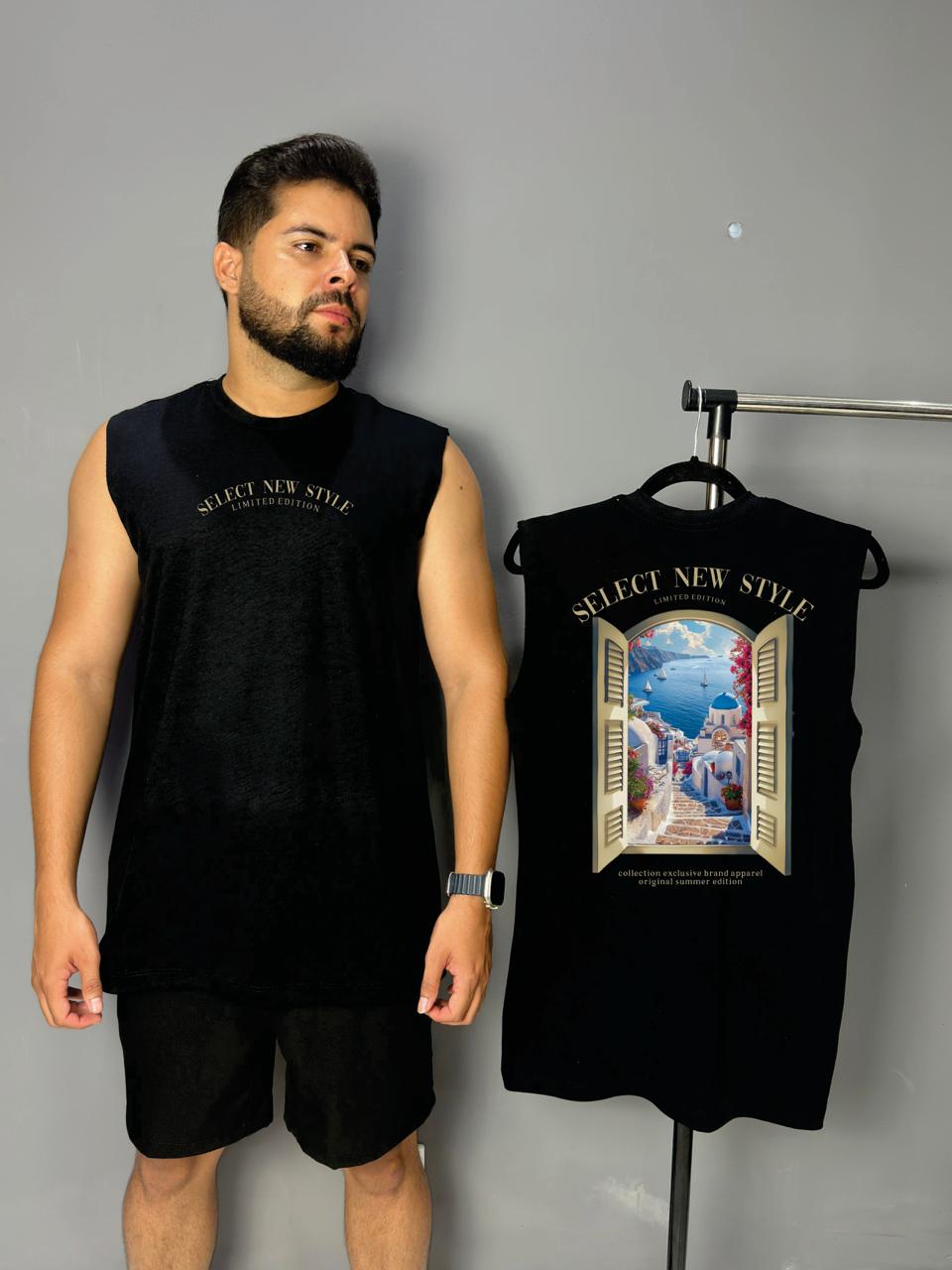 Regata Machão - Brisa Santorine [PRETO]