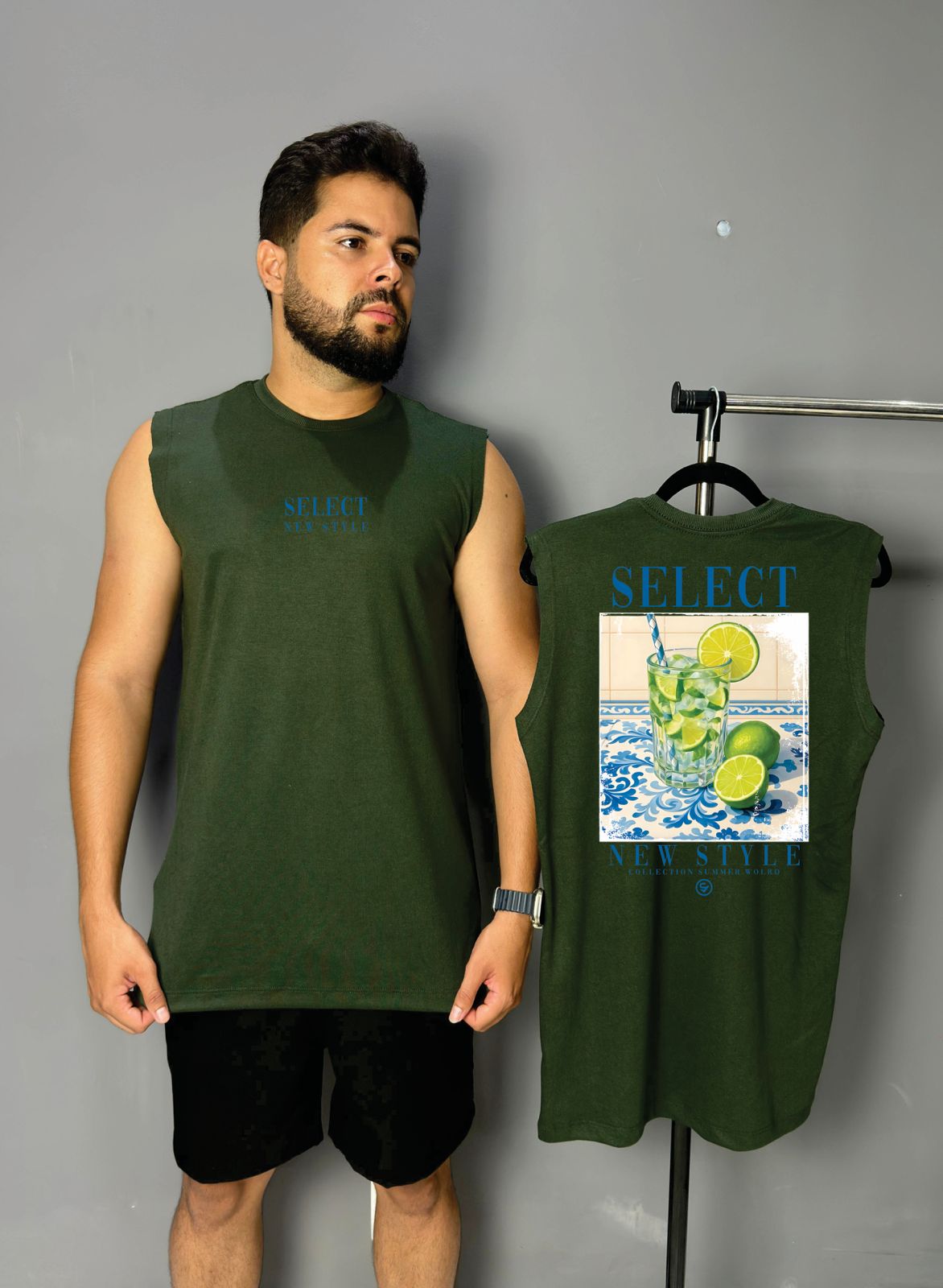 Regata Machão - Drik Lemon [VERDE MILITAR]