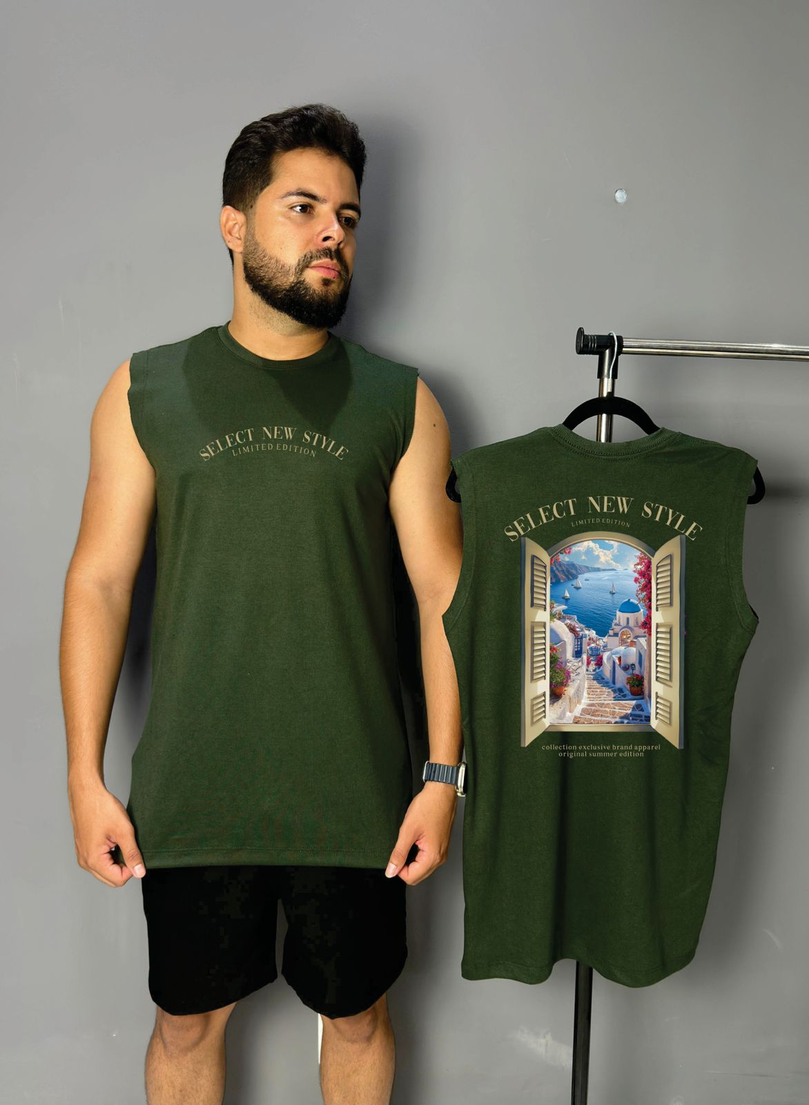 Regata Machão - Brisa Santorini [VERDE MILITAR]