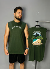 Regata Machão - Tropical Paradise [VERDE MILITAR]