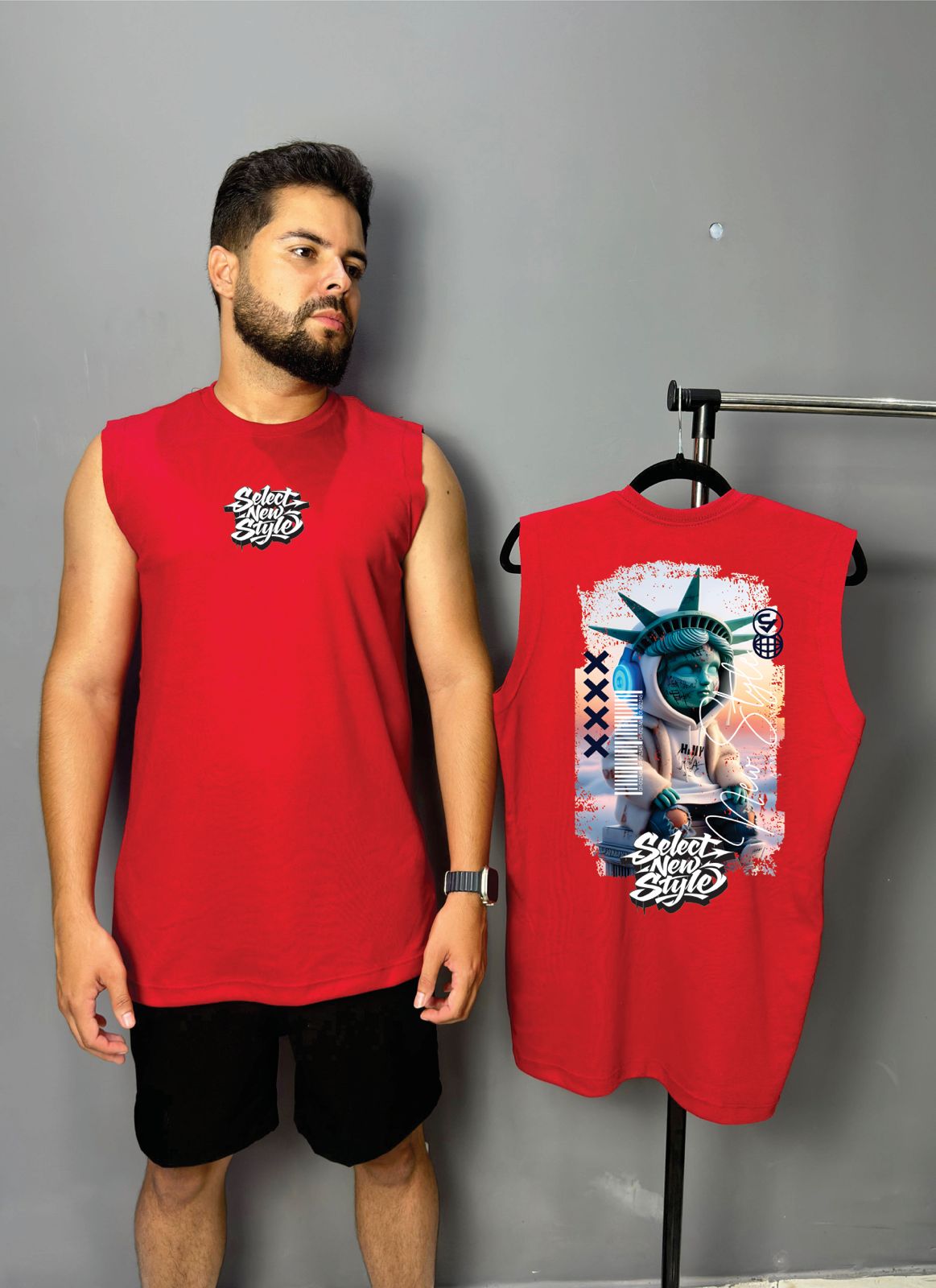 Regata Machão - Liberdade Street [VERMELHO]