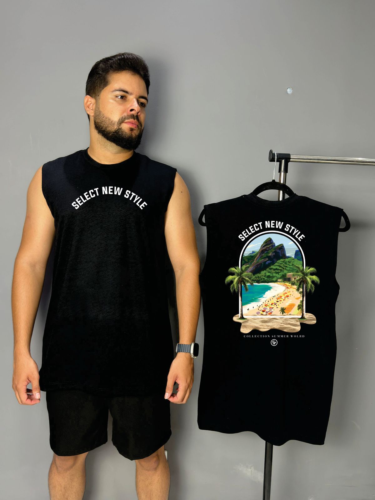 Regata Machão - Tropical Paradise [PRETO]